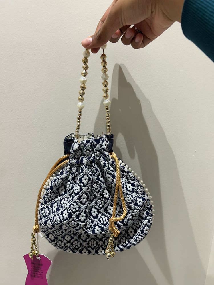 Floral Print Potli Bag