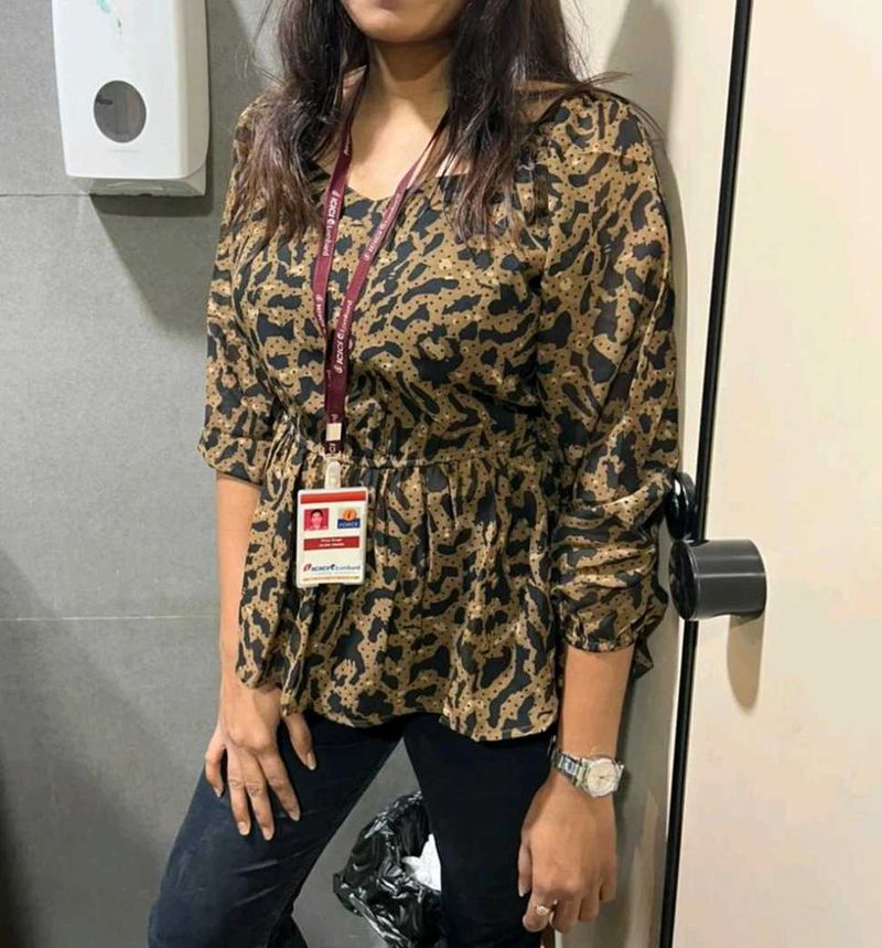 Leopard Tunic Top