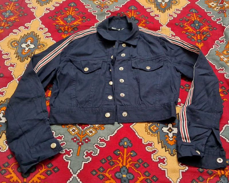 Street 9 Cropped Blue Jacket