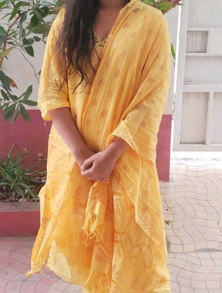 Yellow Salwar Kameez Suit