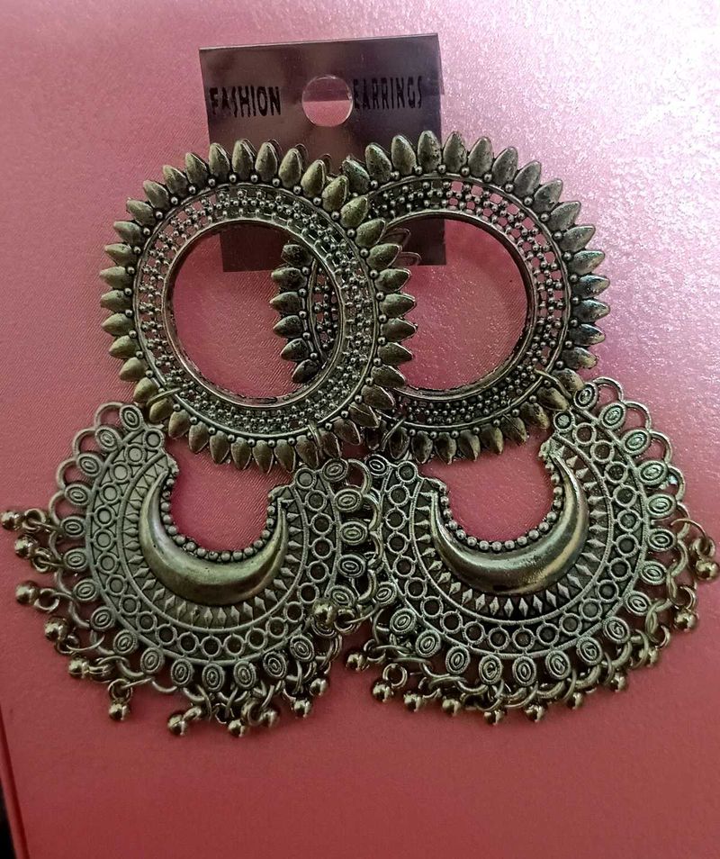Oxidised Fashion Earrings (Light weight)