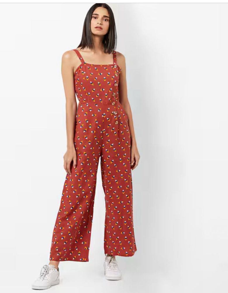 Brown Printed Jumpsuit (Women&#39;s)