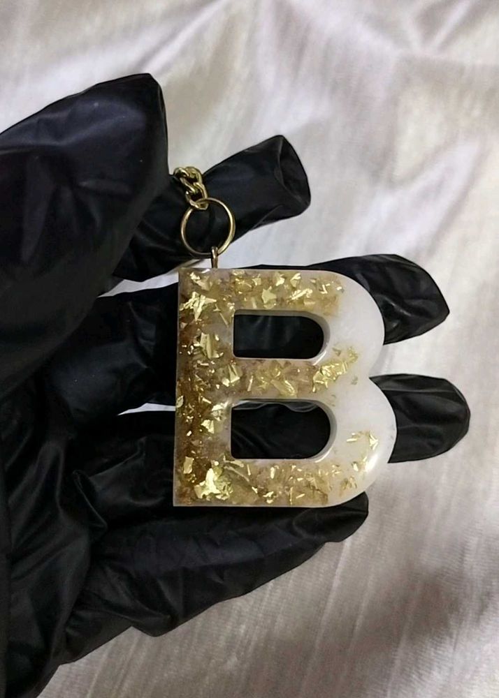 Resin Alphabet Keychain