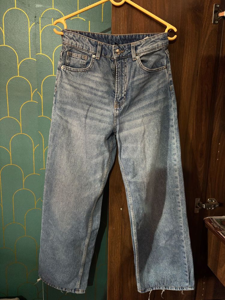 H&amp;M Wide Leg Denim Jeans