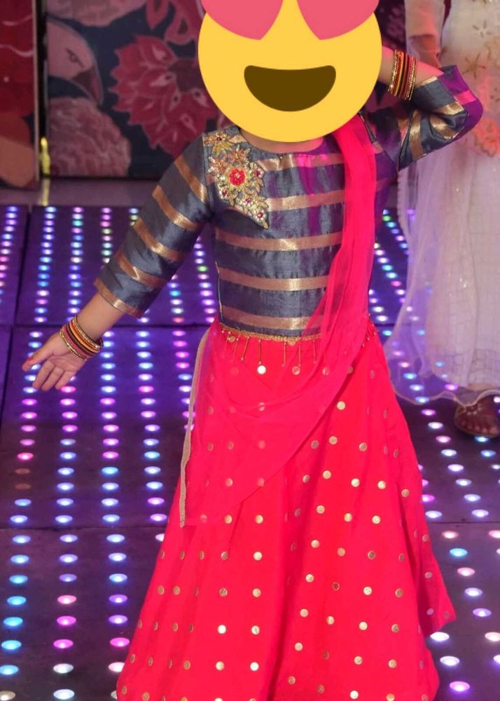 Lehenga Choli Set For 4 To 5 Year Girl