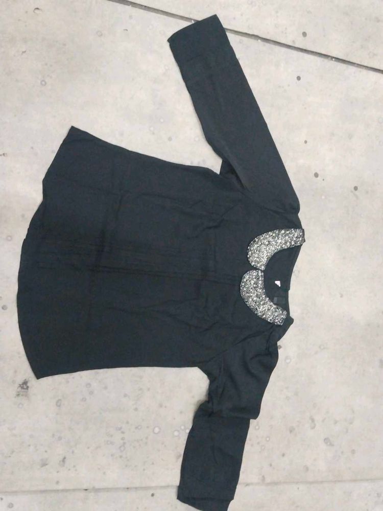 Black Embellished Top