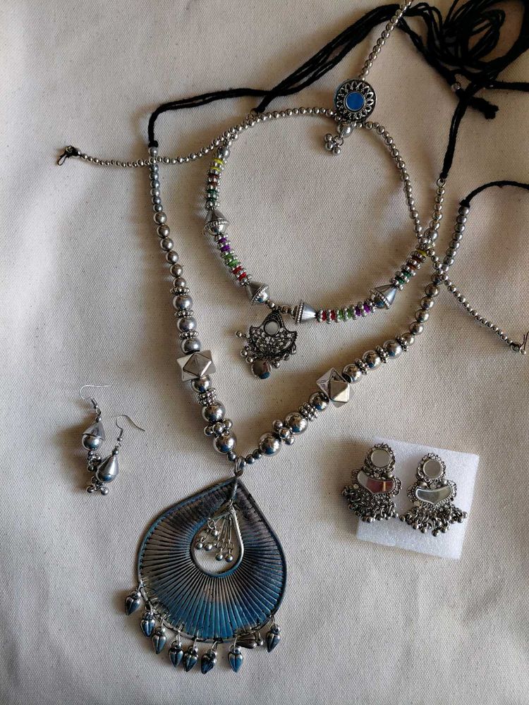 Oxidized Navratri Set