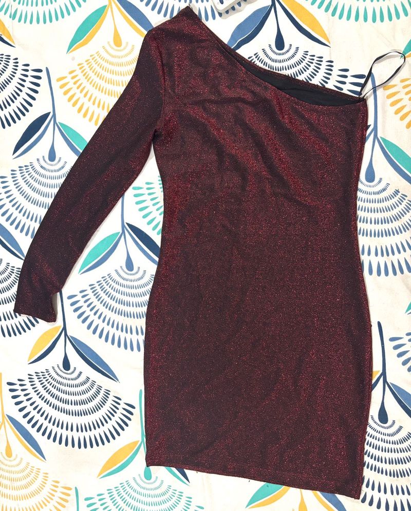 Chic One-Shoulder Party Dress - S size