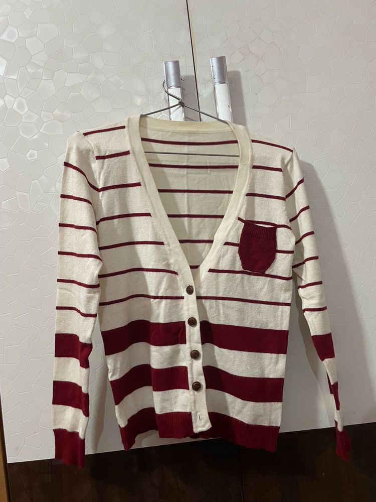 Striped Knit Cardigan