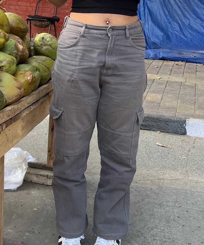 Grey Cargo Pants