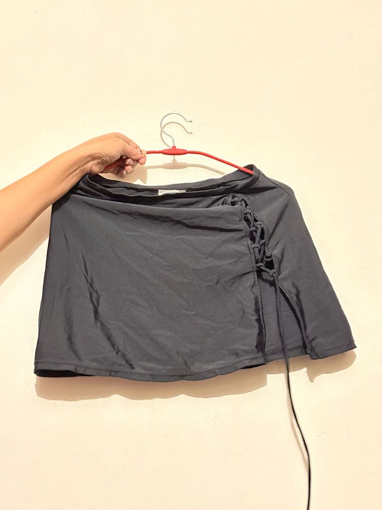 Gray Mini tennis Skirt