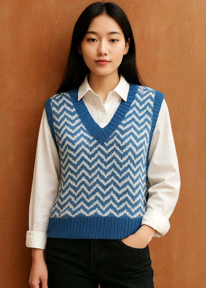 Chevron Knit Vest