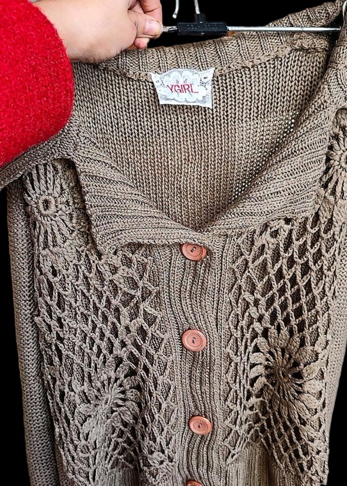 Crosiya Knitted Sweater Front Opneble🌸💕