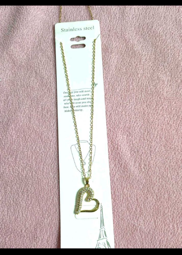 SALE 🆕🎅🎄stainless steelHeart Pendant chain