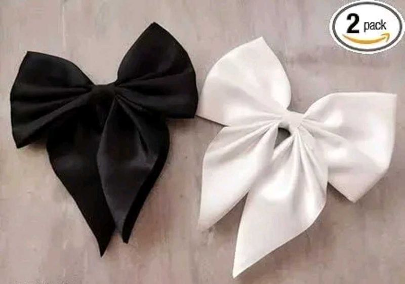 Black &amp; White Bow Set - 2 Pack💗🎀🌷✨️