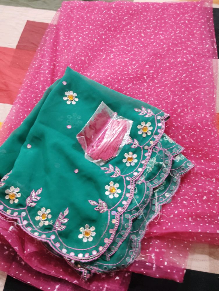 Beautiful saree In Pink💕💕 color