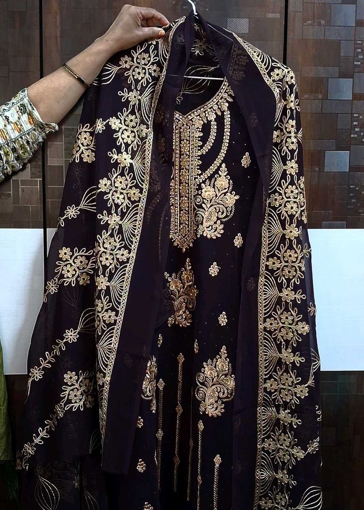 Jamun Embroidered Salwar Suit