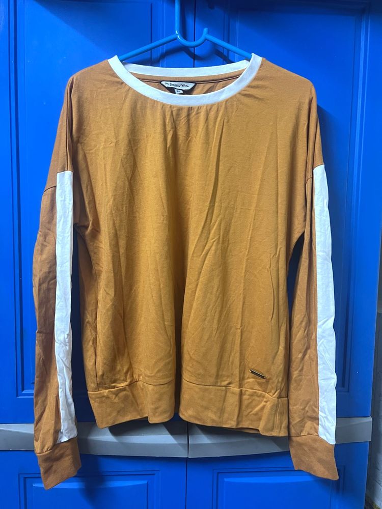 Stylish Brown Long Sleeve Top