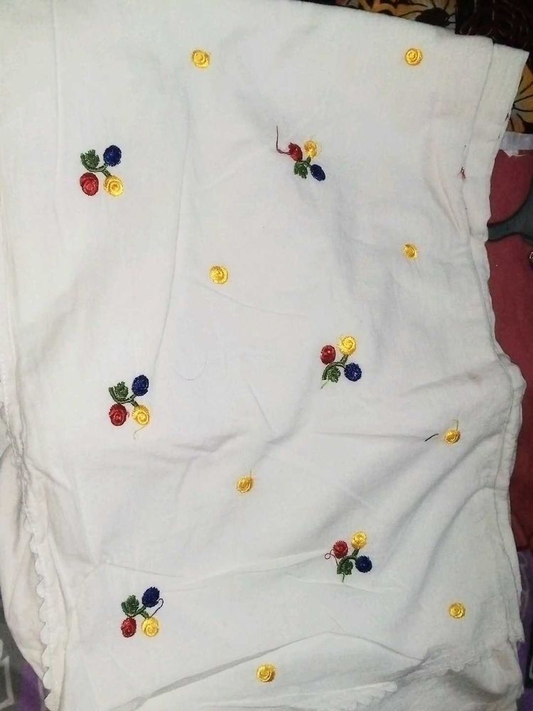 Embroidered White Kurta