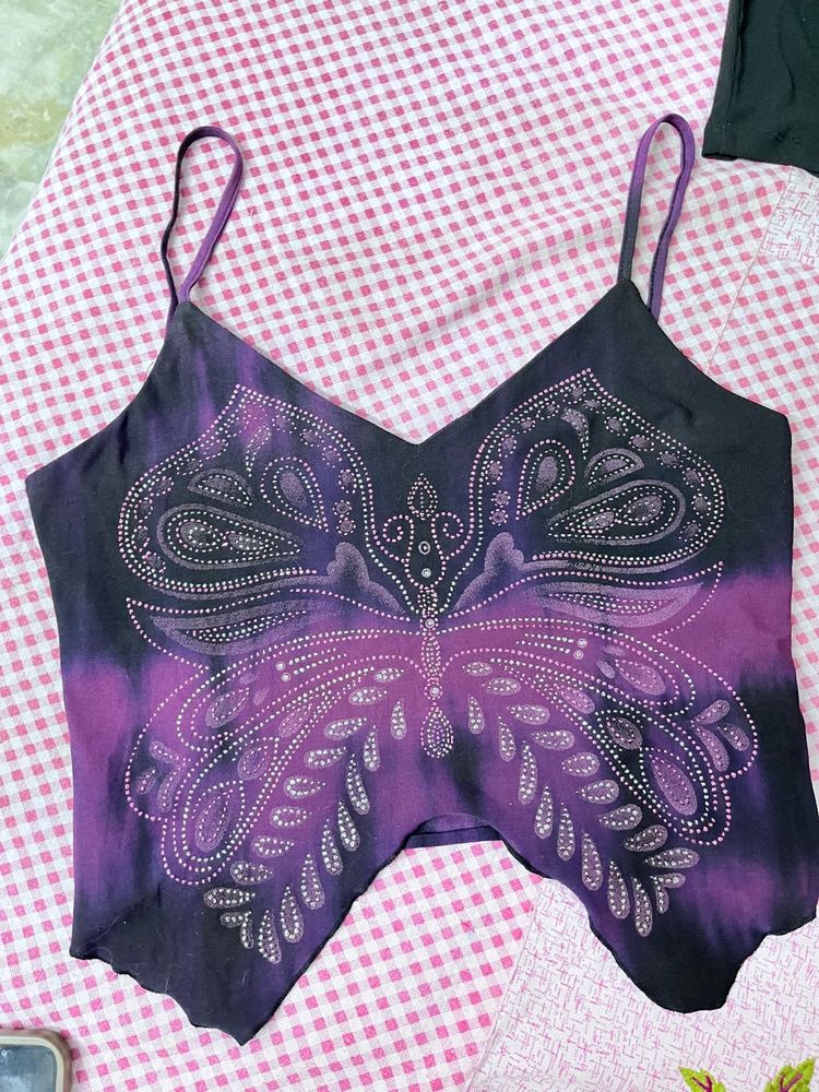 Butterfly shiny  Cami Top