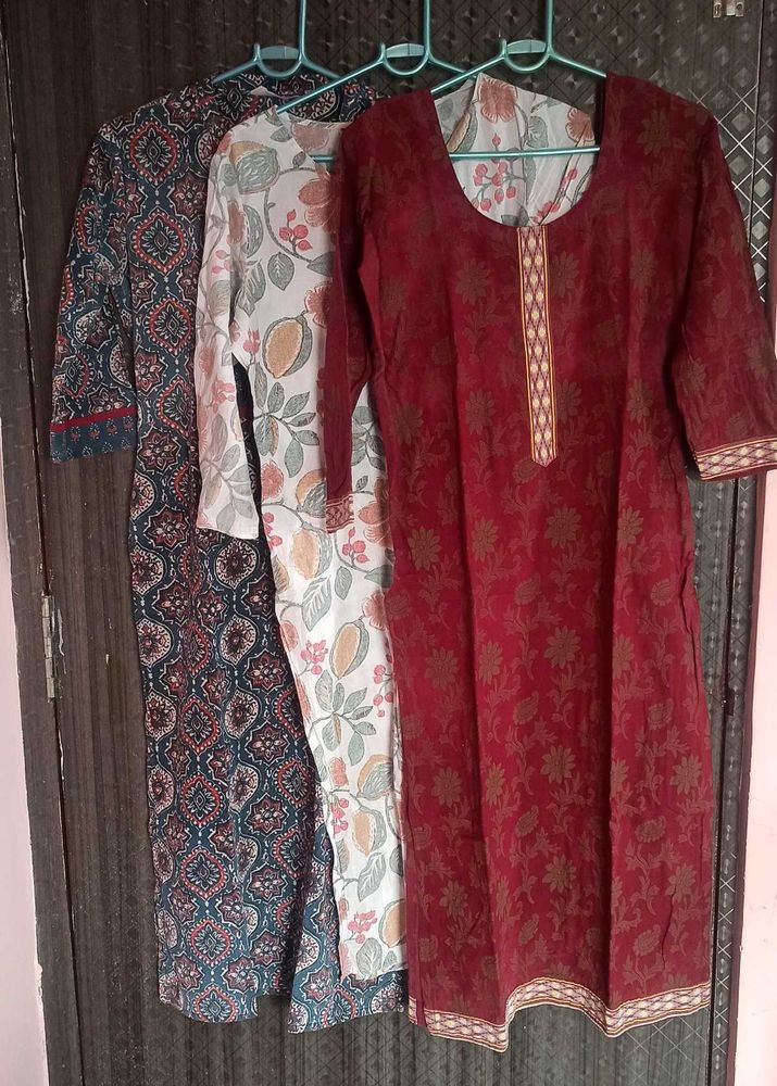 Floral Print Kurti Set - 3 Piece