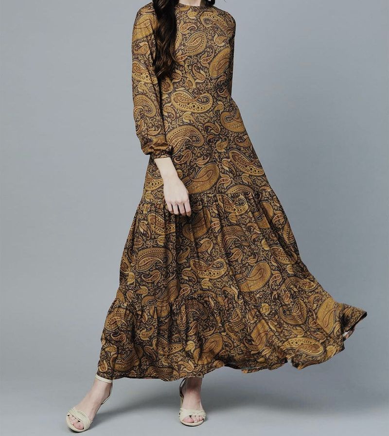Paisley Print Maxi Dress