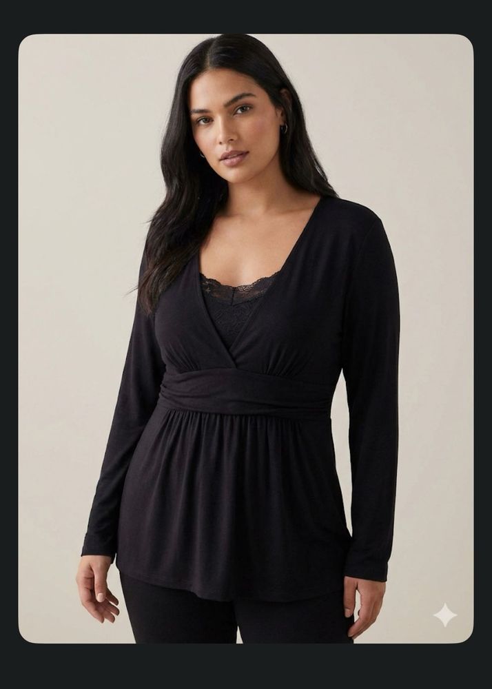 Elegant Black Long Sleeve Top