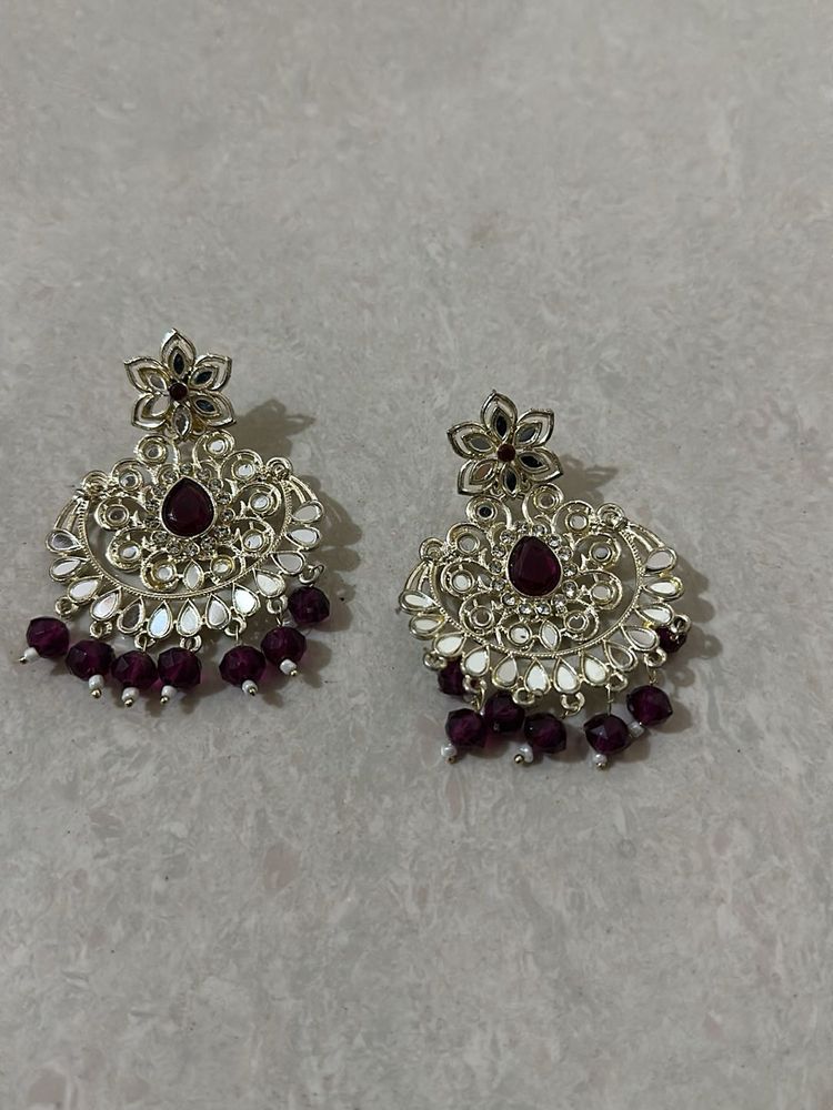 Elegant Silver-Tone Drop Earrings