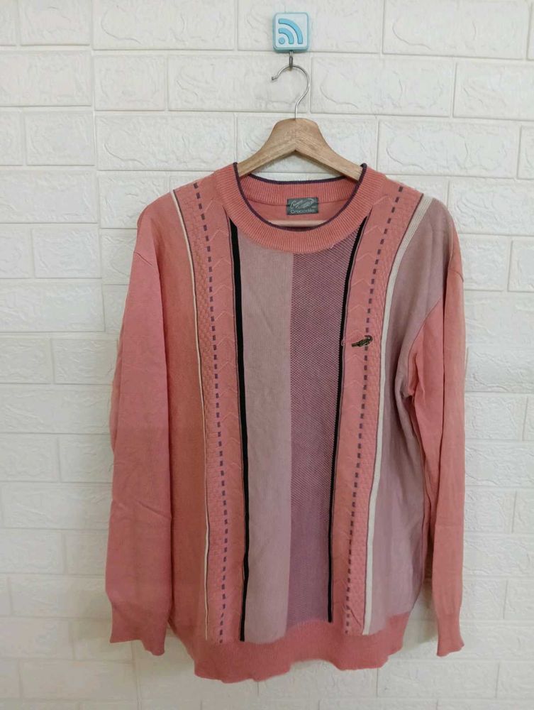 Crocodile Peach Knit Sweater