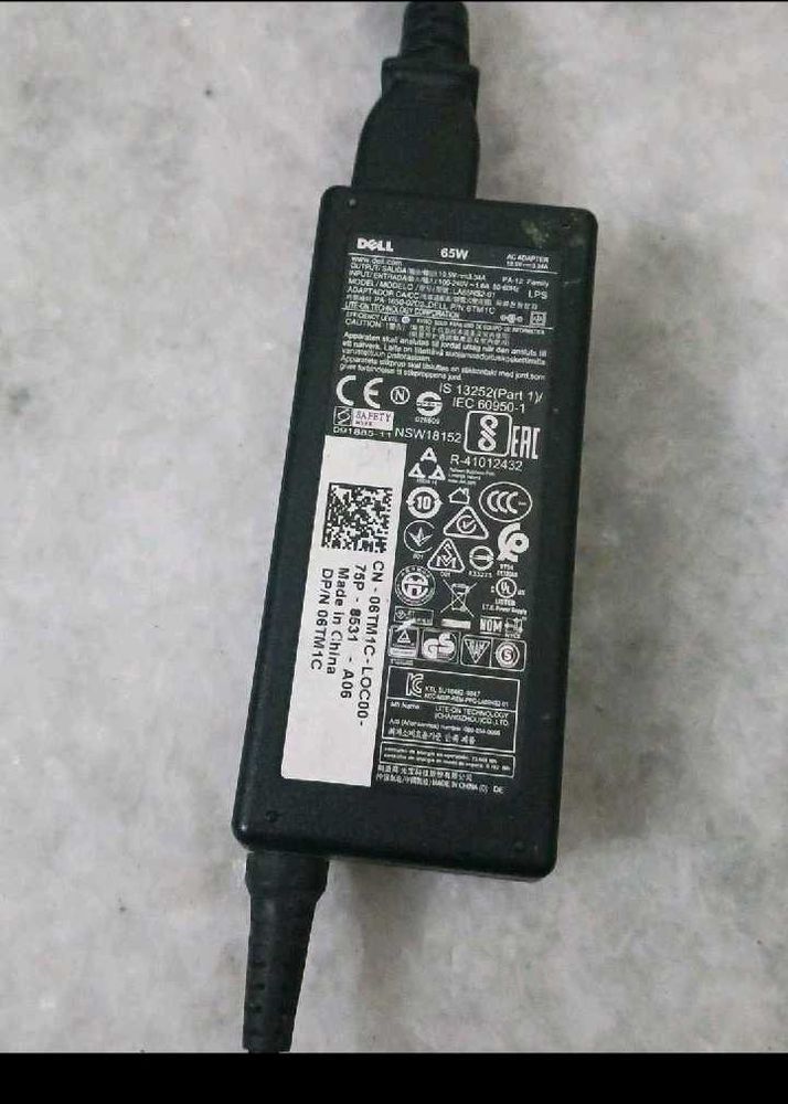 DELL LAPTOP ADAPTER WITH POWER CORD