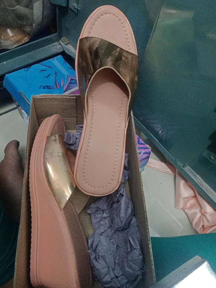 Heels Sandal Golden Colour