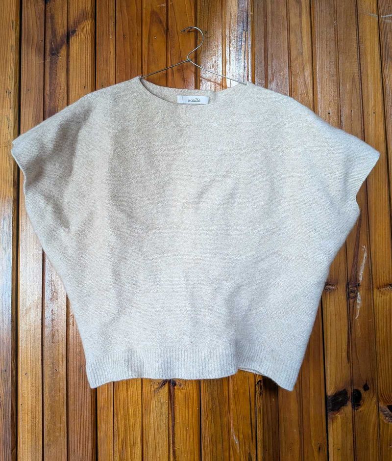 Beige Knit Sweater Top
