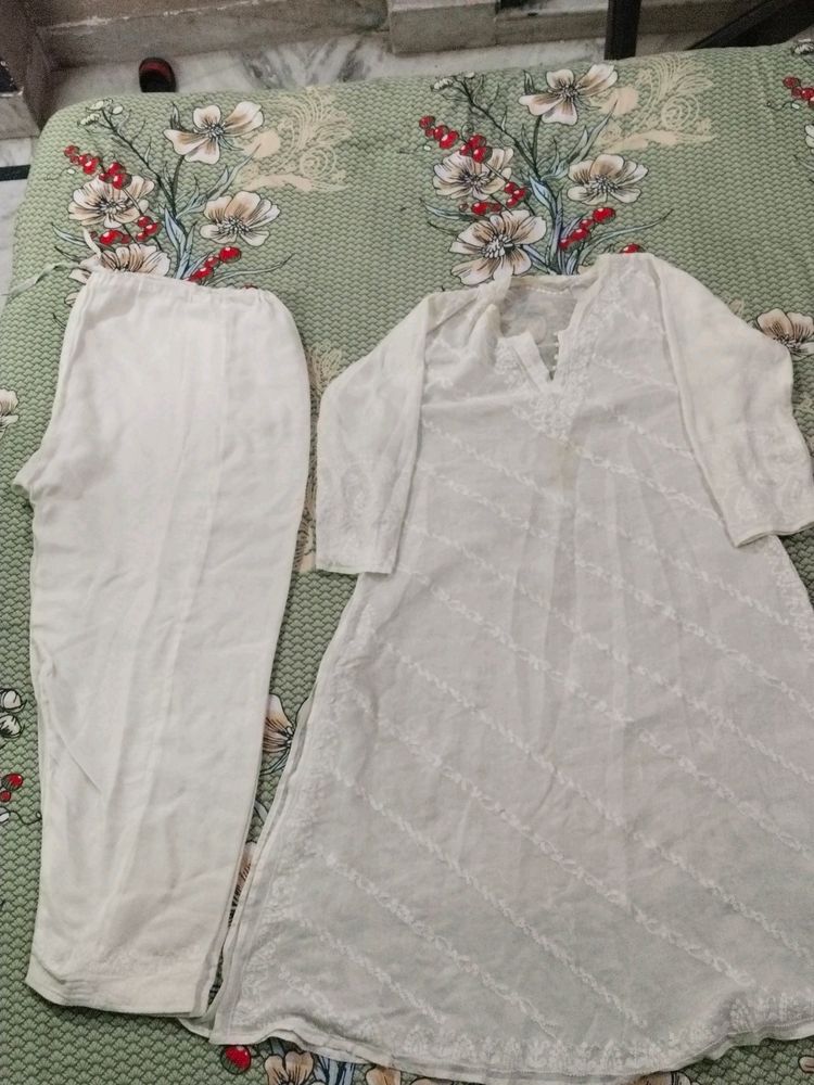 Cotton Lucknowwy Chiken Kadhai Suit