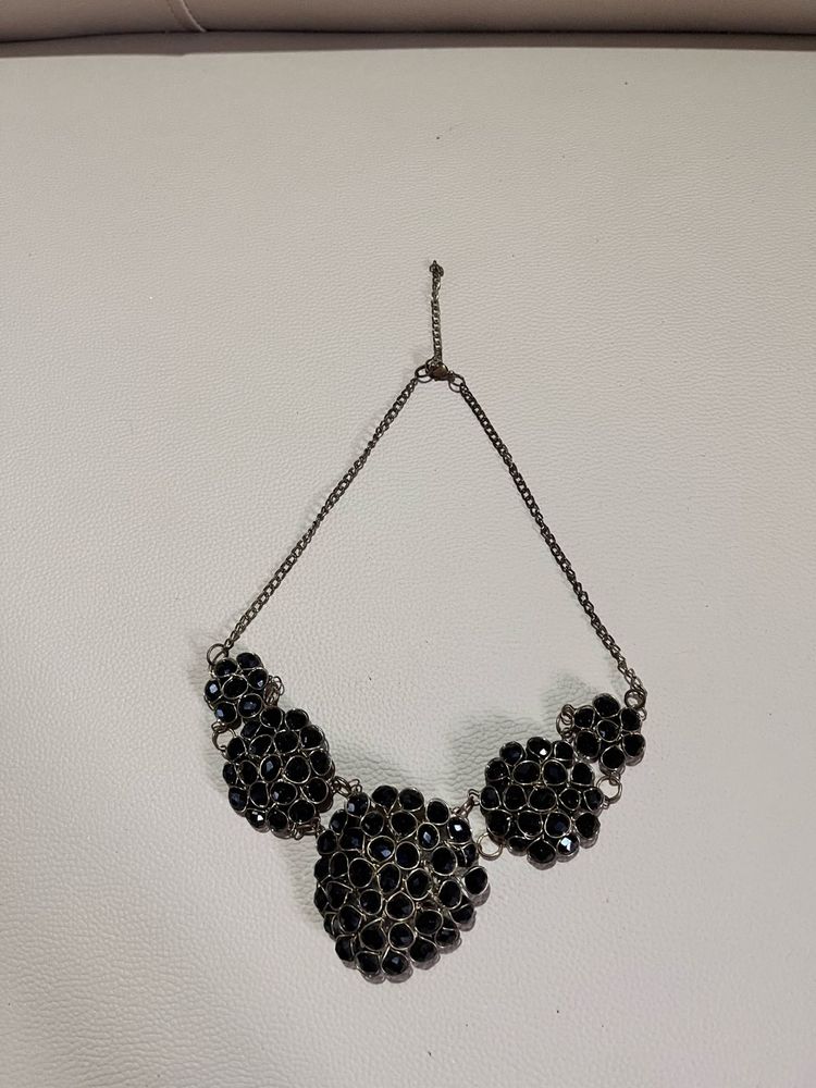 Statement Black Beaded Necklace