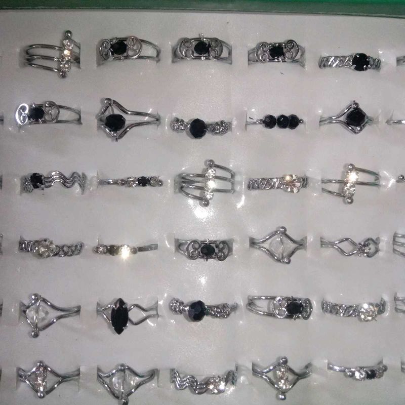 Assorted Silver Tone Rings - Bundle Deal!