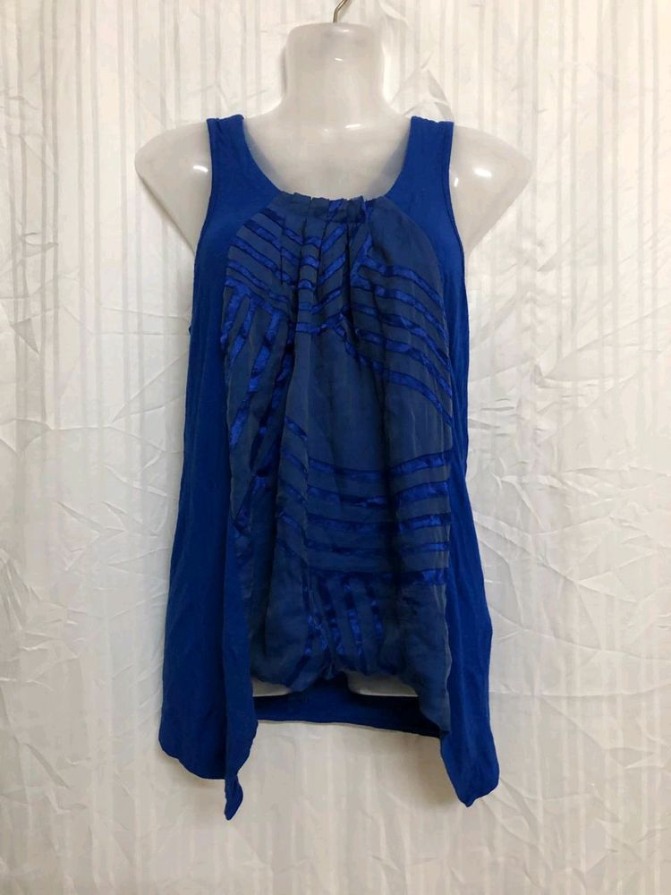 Blue Sleeveless Top For Women