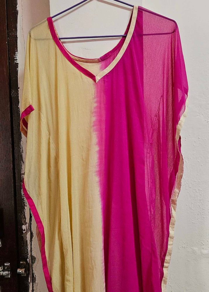 Double Colour Kaftan Top 💓💛