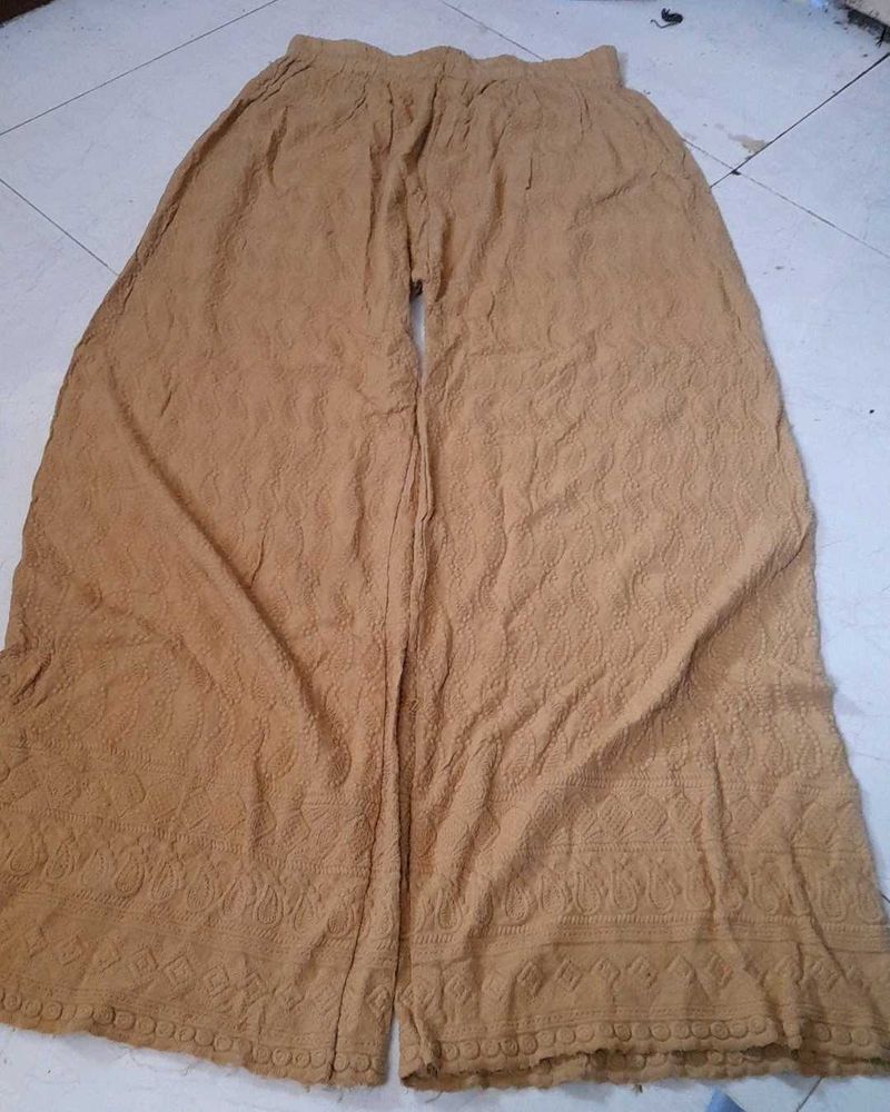 chicken Embroidered Palazzo Pants