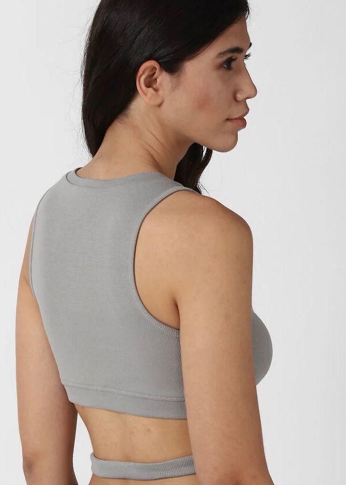 Stylish Grey Crop Top