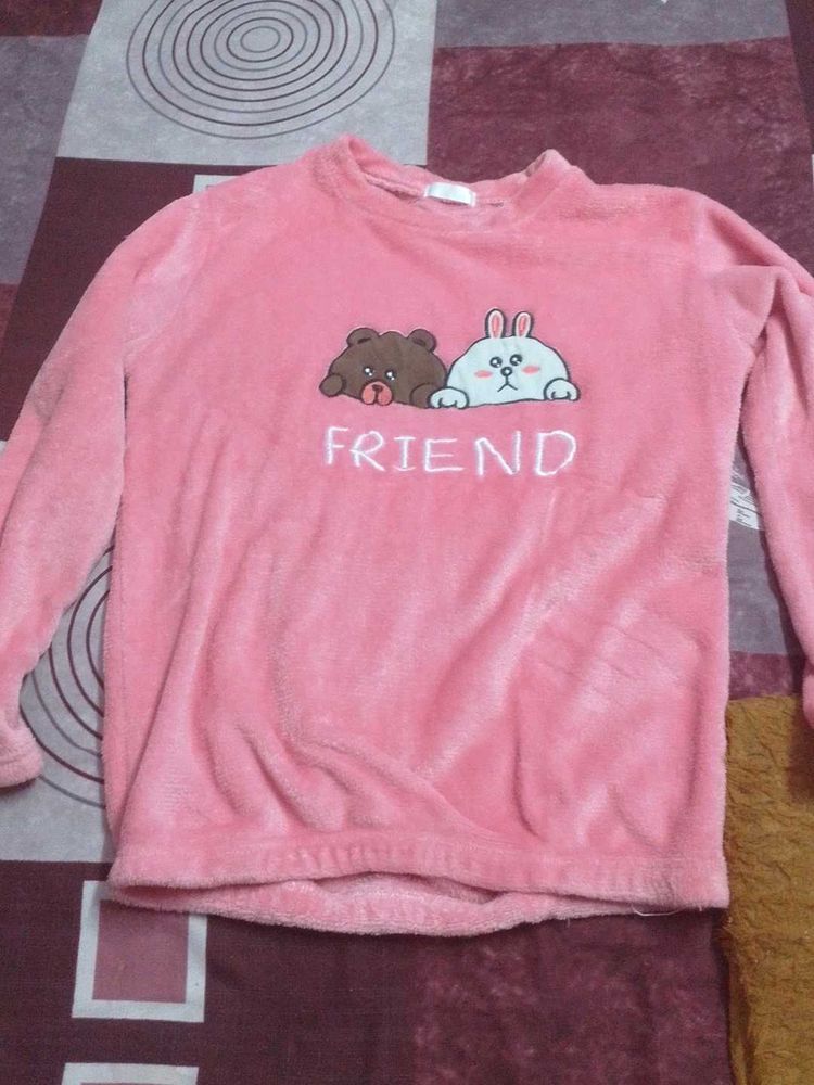 Cute Pink &#39;Friend&#39; Top and lower