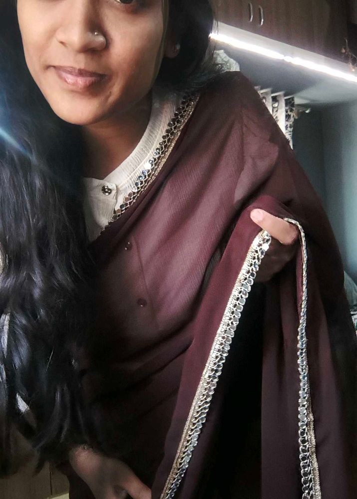 Elegant Brown Saree