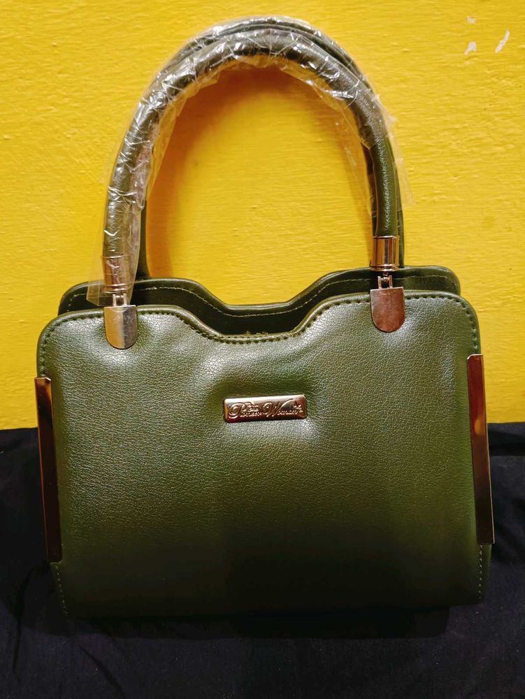 Elegant Olive Handbag brand New
