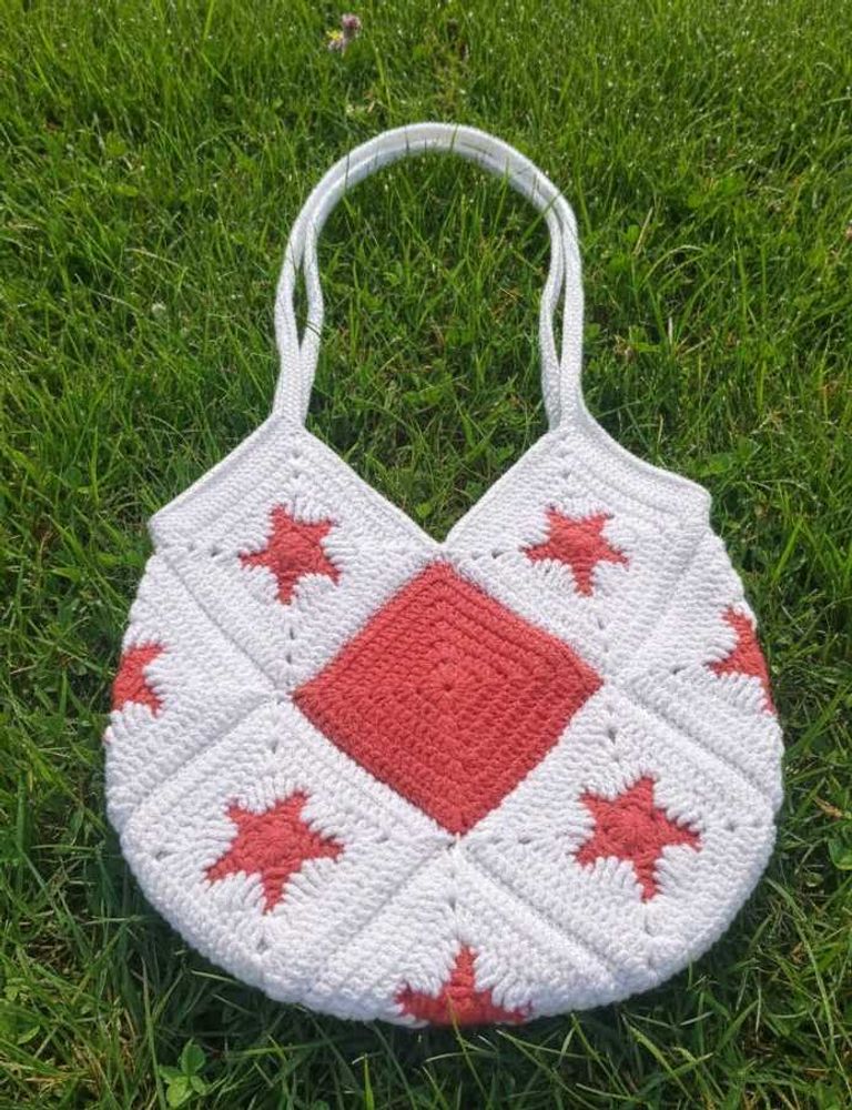 Crochet Star Tote Bag 🌟