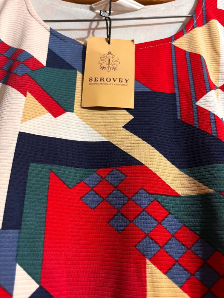 Geometric Print Top - New with Tag