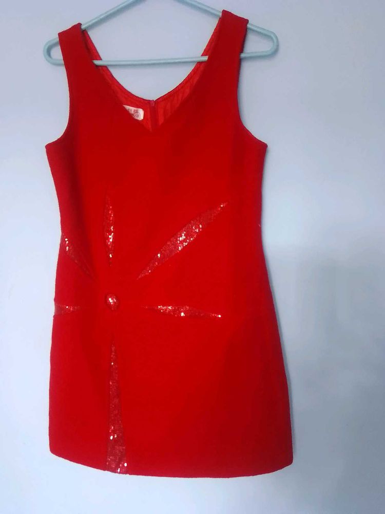 Red Sequin Party Dress