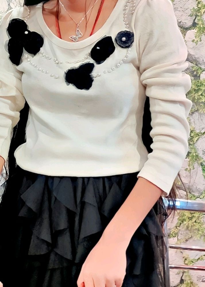 White Woolen Top
