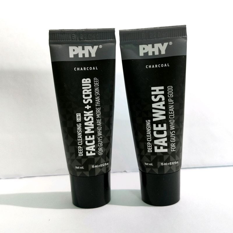 Combo 🖤Charcoal  Face Wash, Facemask + Scrub.