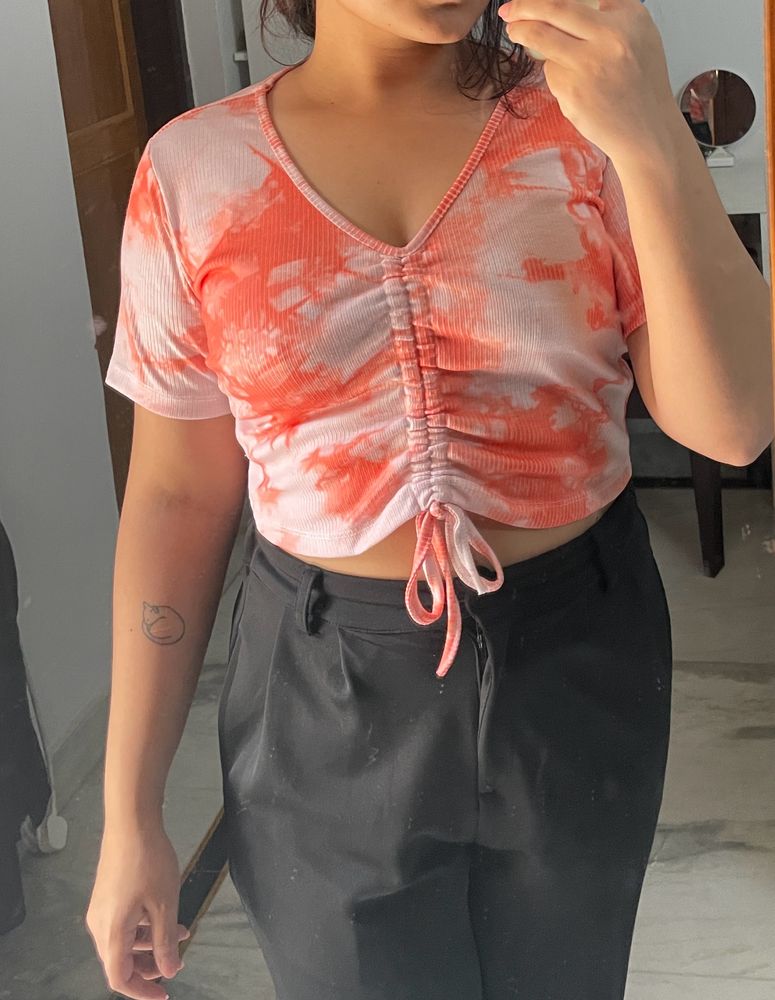 SSS front Ruched Tie Dye Top