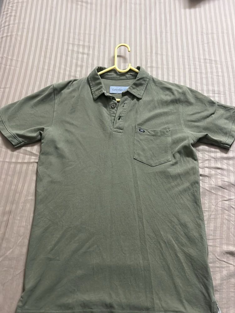 Calvin Klein Olive Polo Shirt