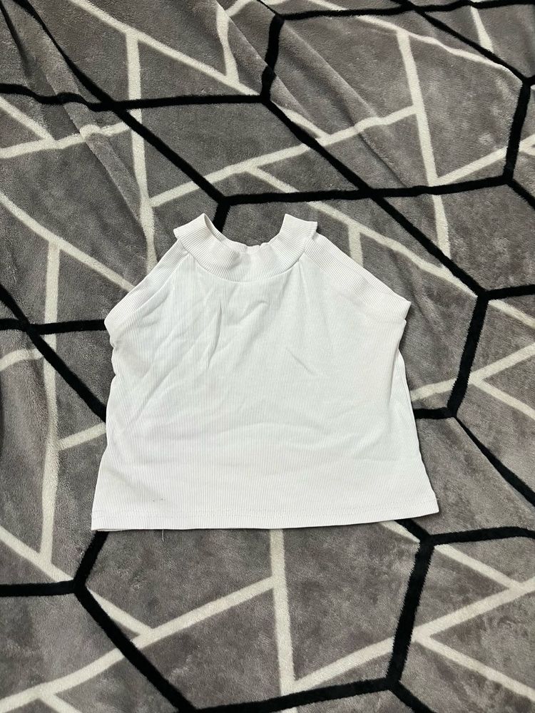 White Sleeveless Top